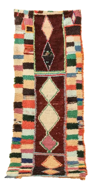 Vintage Boucherouite Berber Rug
