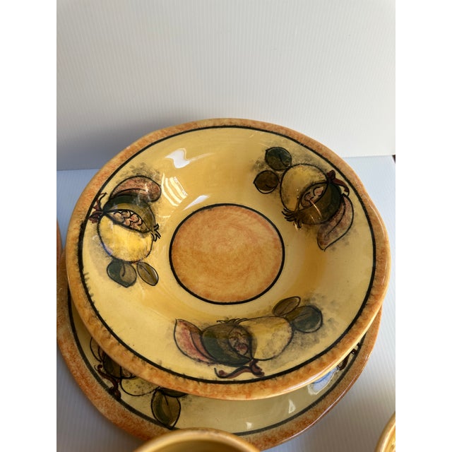 Hand Painted Five(5) Pieces Dinnerware Set for Two(2) "Pomegranate" by Arte Italica Made in Italy(10 Pc Set) For Sale - Image 16 of 18