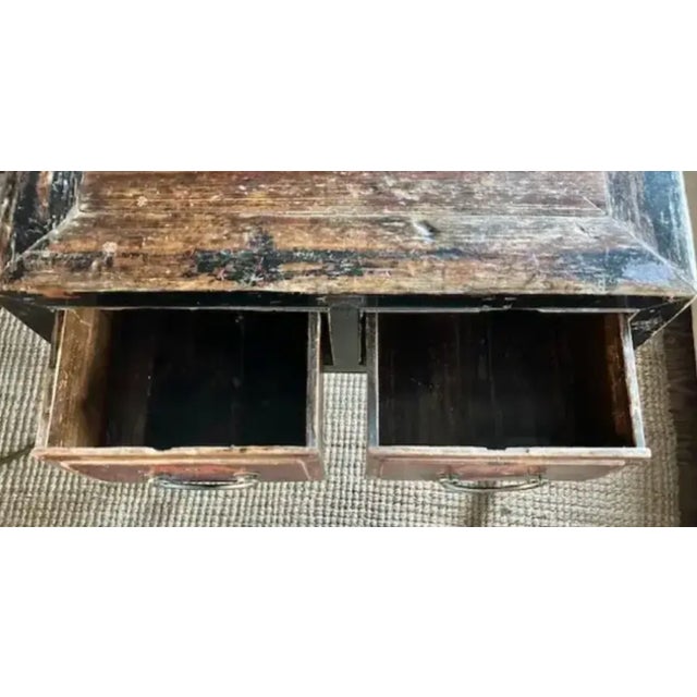 Antique Asian Desk With Original Old Painted Surface For Sale In New York - Image 6 of 8