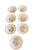 Mid 20th Century Vintage Adams Calyx Ware Metz 12-Sided Coupe Cereal Bowls - Set of 7 For Sale - Image 5 of 12