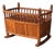 Rocking Cradle in Carved Wood For Sale
