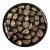 Vintage Abalone Shell Mosaic Round Tray - Design Gifts International - Black Lacquer - Mid-Century Coastal For Sale