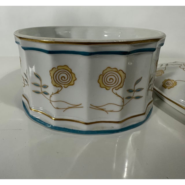 White 1950s Art Nouveau Lidded Porcelain Box, Vista Alegre, Portugal For Sale - Image 8 of 12