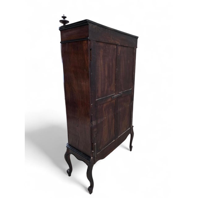 Brown Antique Lock-Side 13 Drawer Filing Cabinet With Opening Side Panel For Sale - Image 8 of 10