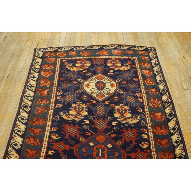Art Deco 19th Century Caucasian Zeychor Carpet ( 4'2" x 7' - 127 x 213 ) For Sale - Image 3 of 12