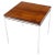 Floating Rosewood Top Chrome Stainless Base Square Side End Coffee Table For Sale - Image 13 of 13