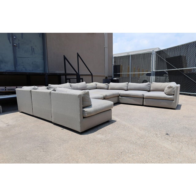 Textile Milo Baughman Large Pit Sectional With 11 Pieces For Sale - Image 7 of 7