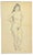 Mino Maccari, Nude, Pencil Drawing, 1960s For Sale