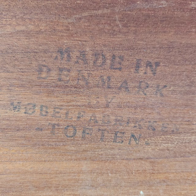 Mid Century Møbelfabrikken Toften Danish Modern Teak Side Table With Slatted Shelf For Sale - Image 9 of 10