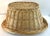 Tan Vintage Wicker Laundry Style Basket For Sale - Image 8 of 11