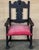 19th Spanish Colonial Altar Carved Armchair with Red Velvet Seat and Carved Back For Sale - Image 18 of 18