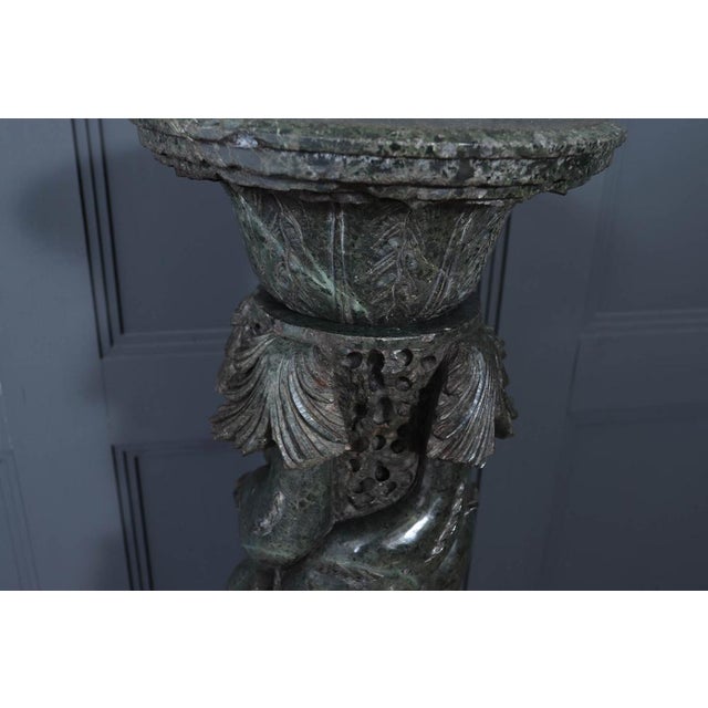 Italian Serpentine Marble Pedestal, 1880s, Set of 4 For Sale - Image 11 of 18