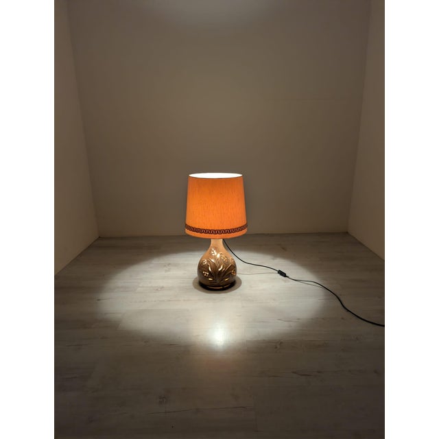 Brown Mid-Century Ceramic Table Lamp from, 1970s For Sale - Image 8 of 16