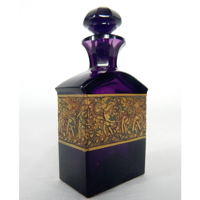 Petite 1920s Moser Amethyst Glass Perfume Bottle | Chairish