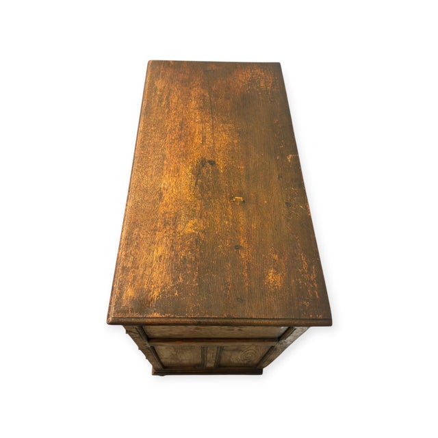 Antique Jacobean Style Carved Oak Dresser Chest of Drawers. For Sale - Image 11 of 15
