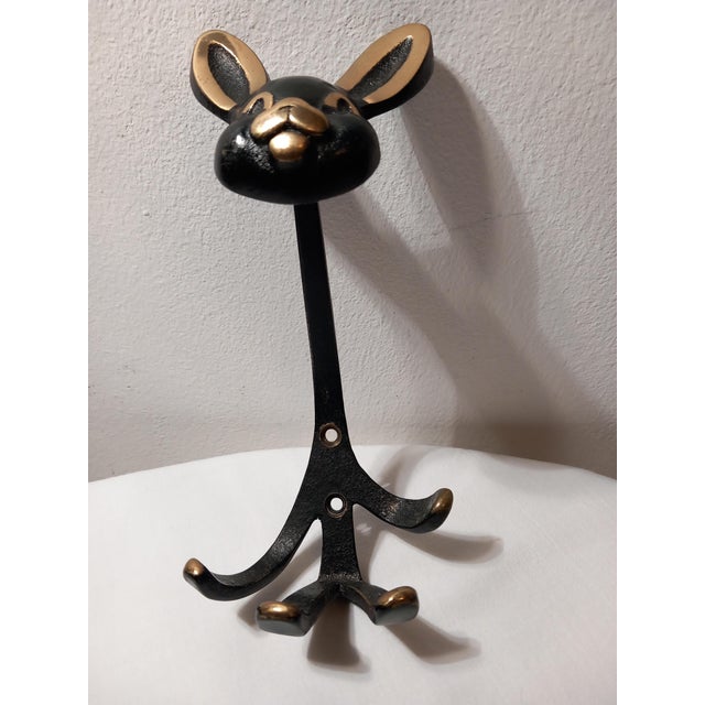 Metal Austrian Bronze Coat Hooks by Walter Bosse, 1960s For Sale - Image 7 of 7