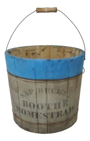Authentic Antique American Country Primitive Booth Homestead Connecticut Sap Bucket