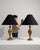 Early 20th Century France Antique Brass Pair Of Brass Urn Table Lamps For Sale - Image 4 of 11