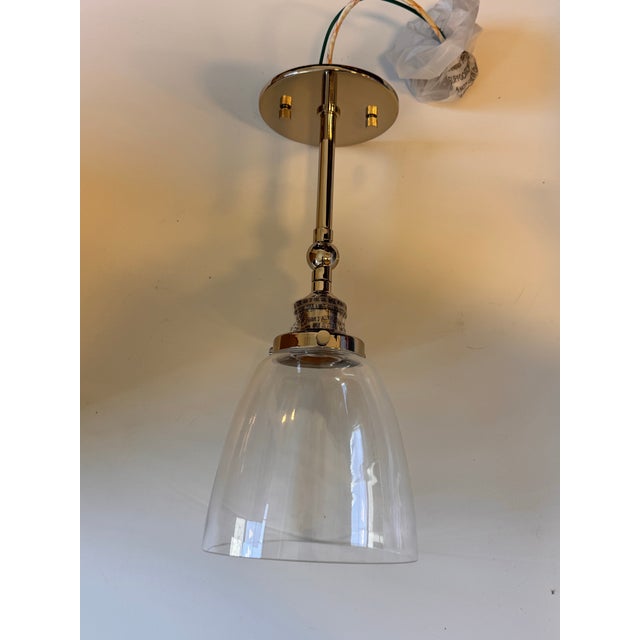 Transparent Restoration Hardware 20th C. Factory Filament Clear Glass Cloche Sconce For Sale - Image 8 of 15
