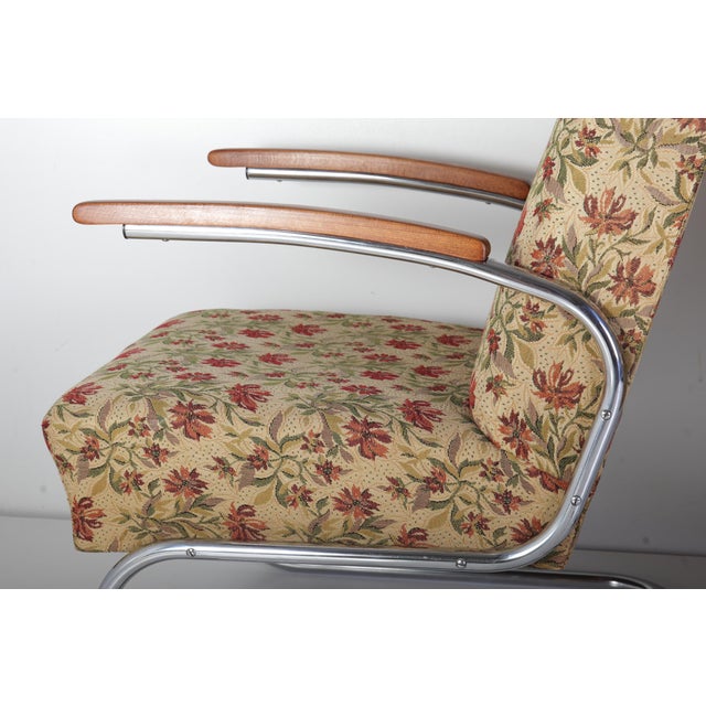 Bauhaus S 411 Tubular Chrome Armchairs from Kovona, Czechoslovakia, 1940s, Set of 2 For Sale - Image 10 of 16