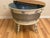 1940's Steel Painted Vintage Washtub on a Pedestal For Sale - Image 4 of 5