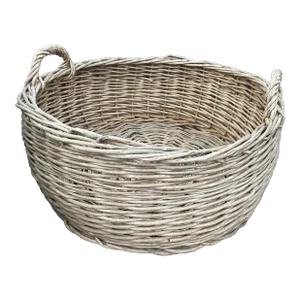 Vintage French Sun Bleached Style Gathering Basket