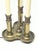 Brass Mid 20th Century Stiffel Brass 3-Light Bouillotte Table Lamp With Black Tôle Shade For Sale - Image 8 of 12