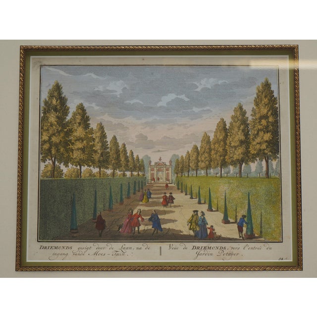 18th Century Set of 4 Carl Remshant 18th Century Colored Etchings For Sale - Image 5 of 12