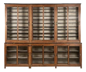 Antique Teak Bookcase with Patina