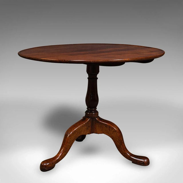 1780s 3 Feet Wide Antique Georgian English Tilt Top Table For Sale - Image 4 of 13