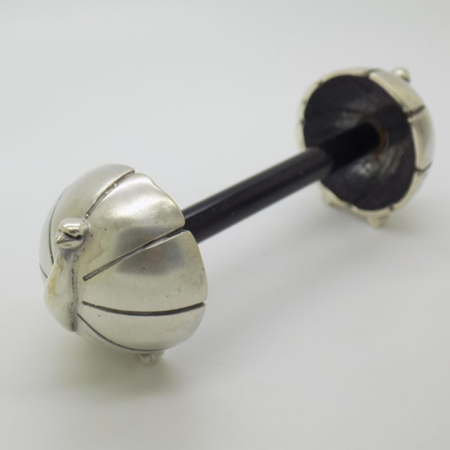 Vintage Italian Sterling Silver 925 and Glass Spoon Rest with Peacocks by Ottaviani, 1980s For Sale - Image 6 of 12