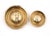Reclaimed Polished Brass Round Double Door Pulls For Sale - Image 4 of 6