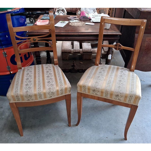 Biedermeier Chairs in Light Wood, 1800s, Set of 2 For Sale - Image 5 of 6