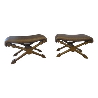 Ralph Lauren Style Benches a Pair For Sale