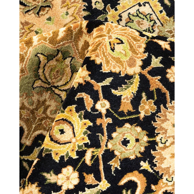 Textile Mogul, One-of-a-Kind Hand-Knotted Area Rug - Black, 8' 2" x 10' 6" For Sale - Image 7 of 8