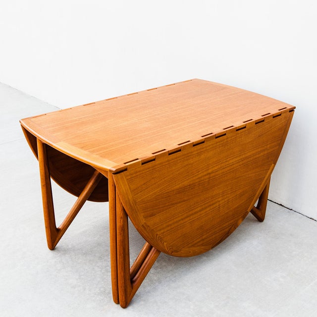 Restored Teak Dining Table by Niels Koefoed, Denmark 1970s For Sale - Image 11 of 18