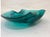 Mid-Century Modern 1960s Murano Aqua Teal Centerpiece Bowl With Controlled Bubbles and Millefiori Inclusions For Sale - Image 3 of 5