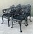 Vintage Cast Aluminum Lyre Back Armchairs - Set of Four For Sale - Image 12 of 12