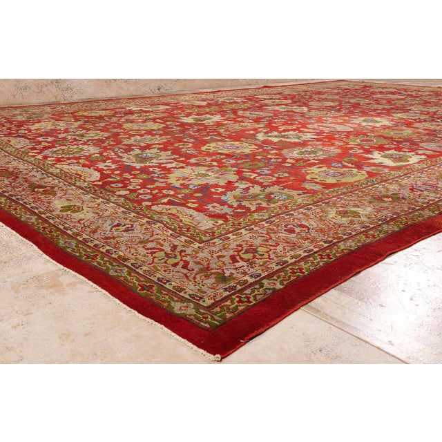 Red Late 19th Century Persian Sultanabad Rug, 12'03 X 18'11 For Sale - Image 8 of 10