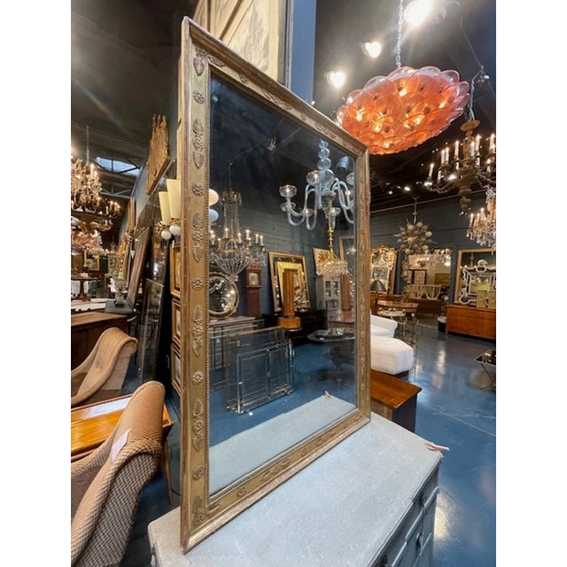 Wood 19th C. French Napoleon III Giltwood Mirror For Sale - Image 7 of 9