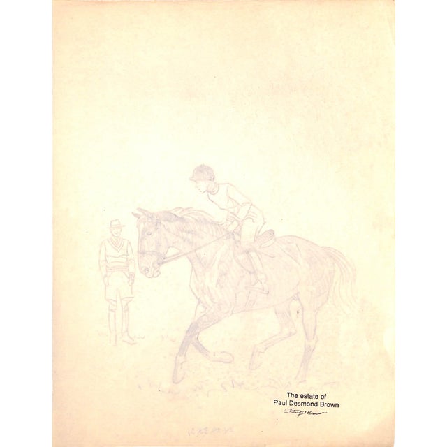Traditional Original 1944 Pencil Drawing From Hi, Guy! The Cinderella Horse by Paul Brown 37 For Sale - Image 3 of 6
