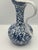 Mid 20th Century Vintage Chinoiserie Blue & White Porcelain Ewer – Hand Painted Birds & Florals For Sale - Image 5 of 10
