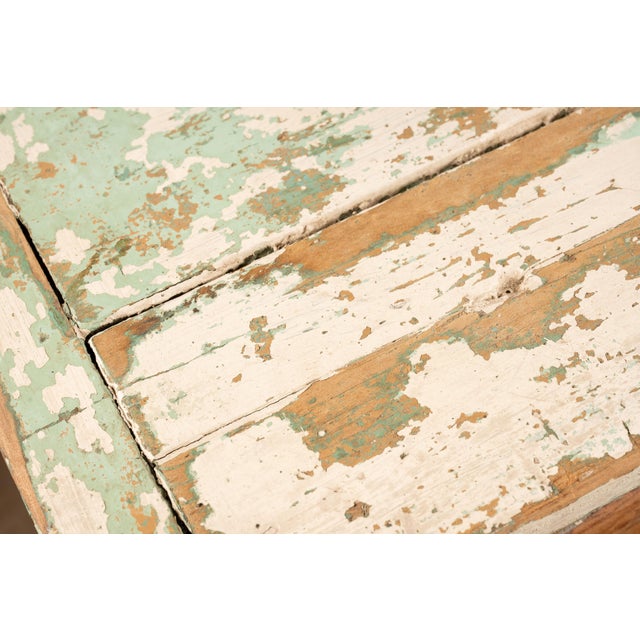 Wood Antique Primitive Chippy Paint Apothecary Cabinet For Sale - Image 7 of 9