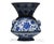 Handmade Ceramic “Kandil” Vase (30cm) Authentic Ottoman Oil Lamp with Triple Handles – Blue & White Urn Centerpiece For Sale