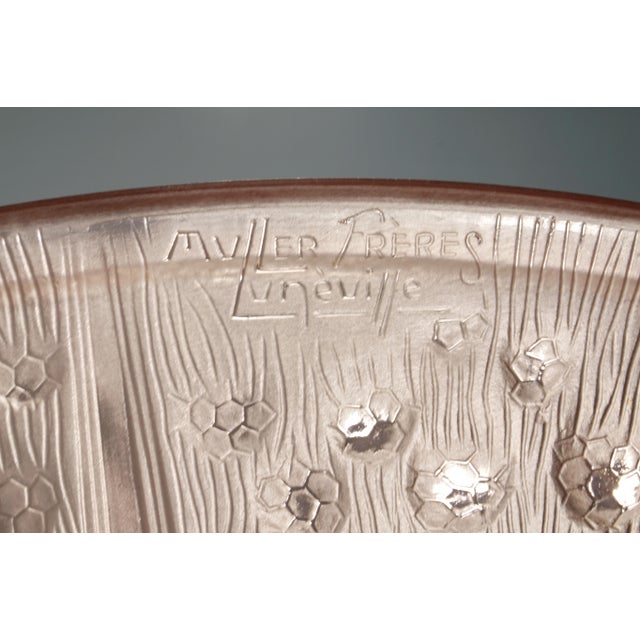 1930s Large French Art Deco Peach Pendant Light by A. Bloch & Muller Freres For Sale - Image 9 of 13