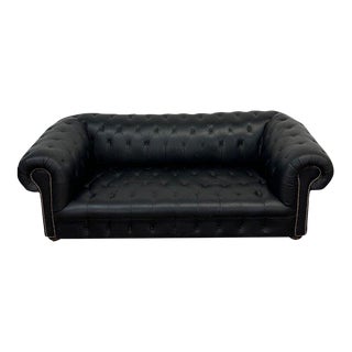 Vintage Leather Chesterfield Sofa For Sale