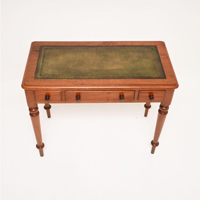 Mid 19th Century Antique Victorian Leather Top Desk, 1850 For Sale - Image 5 of 11