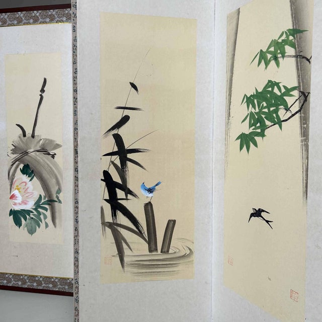 Japanese Folding Screen, 1950s For Sale - Image 10 of 18