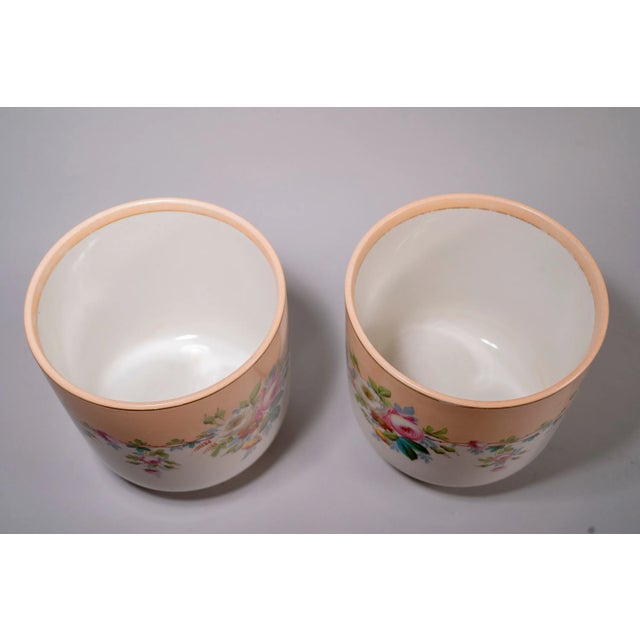 Mid 20th Century Mid 20th Century French Porcelain Pots - a Pair For Sale - Image 5 of 7
