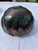Vintage 1970s Tony Evans Signed Raku Pottery Centerpiece Bowl – Iridescent Peacock & Copper Luster (#73) For Sale - Image 12 of 12